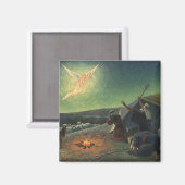 ヴィンテージ宗教、羊飼いへの受胎告知 マグネット (正面/裏面)