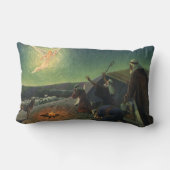 ヴィンテージ宗教、羊飼いへの受胎告知 ランバークッション (裏面)