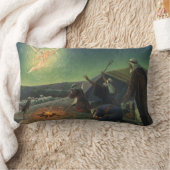 ヴィンテージ宗教、羊飼いへの受胎告知 ランバークッション (ブランケット)