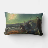 ヴィンテージ宗教、羊飼いへの受胎告知 ランバークッション (正面)