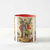 ヴィンテージ宗教、聖ミカエルがルシファーを破る マグカップ (中央)