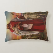 ヴィンテージ宗教、良い羊飼いの群れ アクセントクッション (正面)