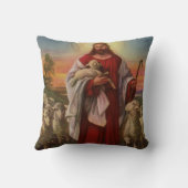 ヴィンテージ宗教、良い羊飼いの群れ クッション (裏面)