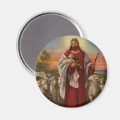 ヴィンテージ宗教、良い羊飼いの群れ マグネット (正面/裏面)