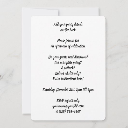 ヴィンテージ宗教、良い羊飼いの群れ 招待状 (裏面)