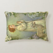 ヴィンテージ宗教、良い羊飼いキリスト アクセントクッション (正面)