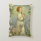 ヴィンテージ宗教、良い羊飼いキリスト アクセントクッション (裏面(縦))