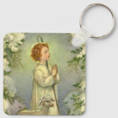 ヴィンテージ宗教、良い羊飼いキリスト キーホルダー (裏面)