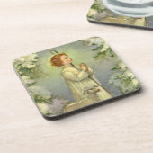 ヴィンテージ宗教、良い羊飼いキリスト コースター (左側)