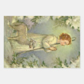 ヴィンテージ宗教、良い羊飼いキリスト ラッピングペーパーシート (正面2)