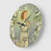 ヴィンテージ宗教、良い羊飼いキリスト ラージ壁時計 (傾斜)