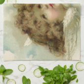 ヴィンテージ宗教、雲の中のビクトリアン天使たち キッチンタオル (折り畳み)