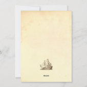 ヴィンテージ宝の地図と私のハートバレンタインデー シーズンカード (裏面)