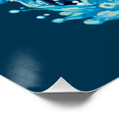 ヴィンテージ実在スタイルマーメイド – 女性スキューバダイバー ポスター (コーナー)