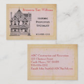 ヴィンテージ実在ハウス改築名刺 名刺 (正面/裏面)