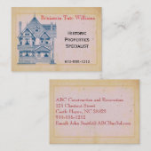 ヴィンテージ実在ハウス改築名刺 名刺 (正面/裏面)