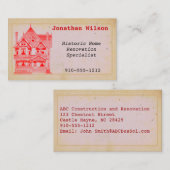 ヴィンテージ実在ハウス改築名刺 名刺 (正面/裏面)