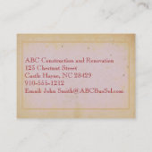 ヴィンテージ実在ハウス改築名刺 名刺 (裏面)