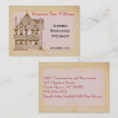 ヴィンテージ実在ハウス改築名刺 名刺 (正面/裏面)