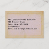 ヴィンテージ実在ハウス改築名刺 名刺 (裏面)