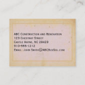 ヴィンテージ実在ハウス改築名刺 名刺 (裏面)