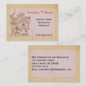 ヴィンテージ実在ハウス改築名刺 名刺 (正面/裏面)