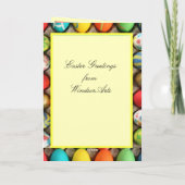 ヴィンテージ実在写真、卵を持つ女の子 シーズンカード (裏面)