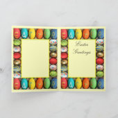 ヴィンテージ実在写真、卵を持つ女の子 シーズンカード (内部)