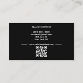 ヴィンテージ実在鍵不動産qrコード 名刺 (裏面)