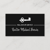 ヴィンテージ実在鍵不動産qrコード 名刺 (正面)