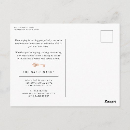 ヴィンテージ実在鍵事業の再開 ポストカード (裏面)