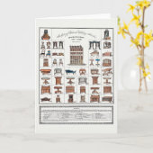 ヴィンテージ家具ポスター カード (黄色い花)