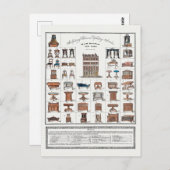 ヴィンテージ家具ポスター ポストカード (正面/裏面)