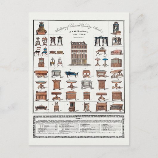 ヴィンテージ家具ポスター ポストカード (正面)