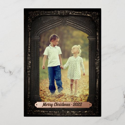 ヴィンテージ家家宝フォトフレーム |セピアフィルタ 箔シーズンカード (正面)