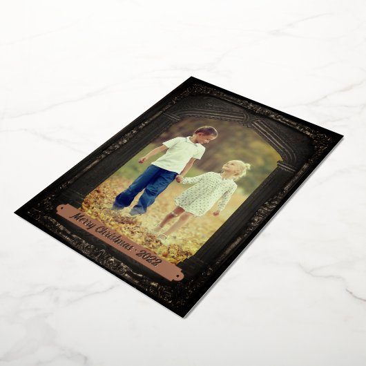 ヴィンテージ家家宝フォトフレーム |セピアフィルタ 箔シーズンカード (回転した状態)