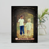 ヴィンテージ家家宝フォトフレーム |セピアフィルタ 箔シーズンカード (立ち正面)