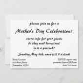 ヴィンテージ家族でお母さんにベッドで朝食をサービス 招待状 (裏面)