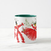 ヴィンテージ家族のクリスマスのマグ マグカップ (中央)