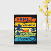 ヴィンテージ家族のバケーション マートルビーチ 2026 お揃い カード (黄色い花)