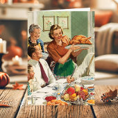 ヴィンテージ家族の感謝祭の食事 シーズンカード