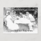 ヴィンテージ家族ピクニック ポストカード (正面)