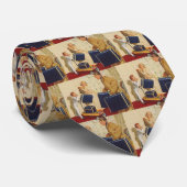 ヴィンテージ家族休暇、パパ、子供とスーツケース ネクタイ (ロール)