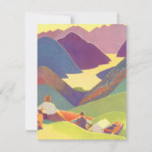 ヴィンテージ家族休暇、山の中でのピクニック (正面)