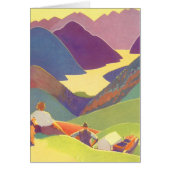 ヴィンテージ家族休暇、山の中でのピクニック (正面)