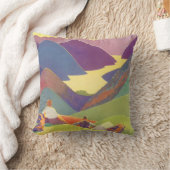 ヴィンテージ家族休暇、山の中でのピクニック クッション (ブランケット)