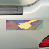 ヴィンテージ家族休暇、山の中でのピクニック バンパーステッカー (車上)