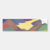 ヴィンテージ家族休暇、山の中でのピクニック バンパーステッカー (正面)