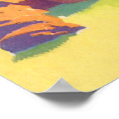 ヴィンテージ家族休暇、山の中でのピクニック ポスター (角)