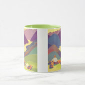 ヴィンテージ家族休暇、山の中でのピクニック マグカップ (中央)